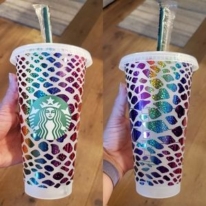 Custom snake print starbucks cup